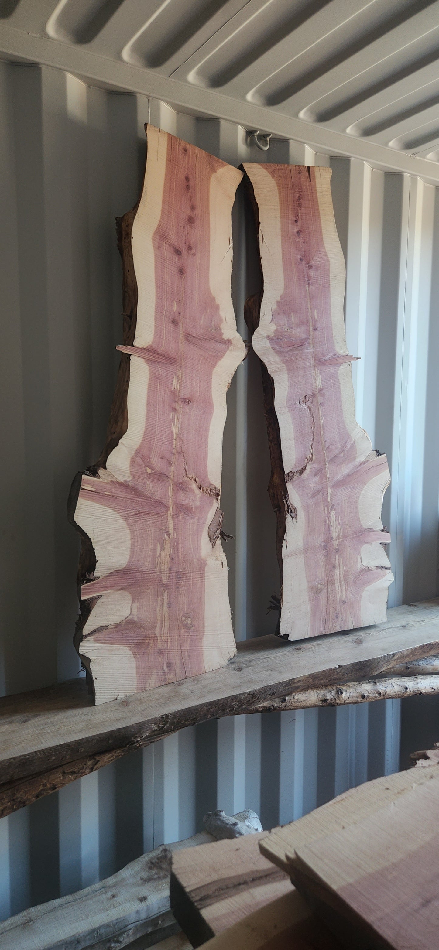 Red cedar slabs