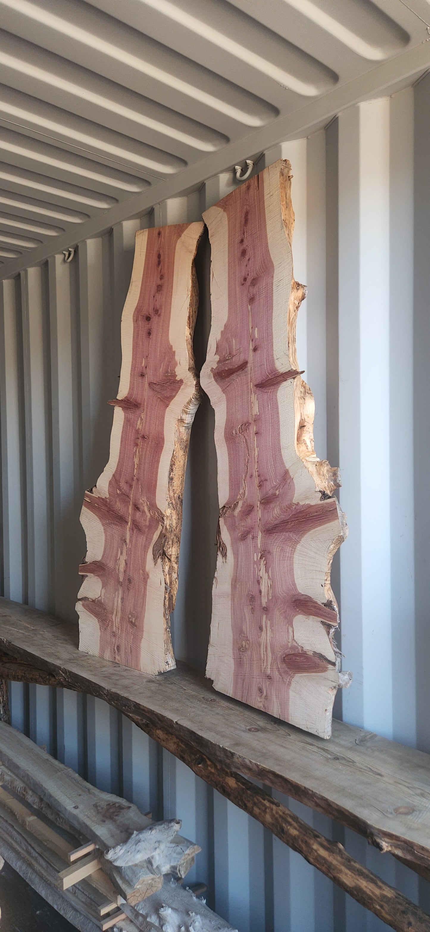 Red cedar slabs