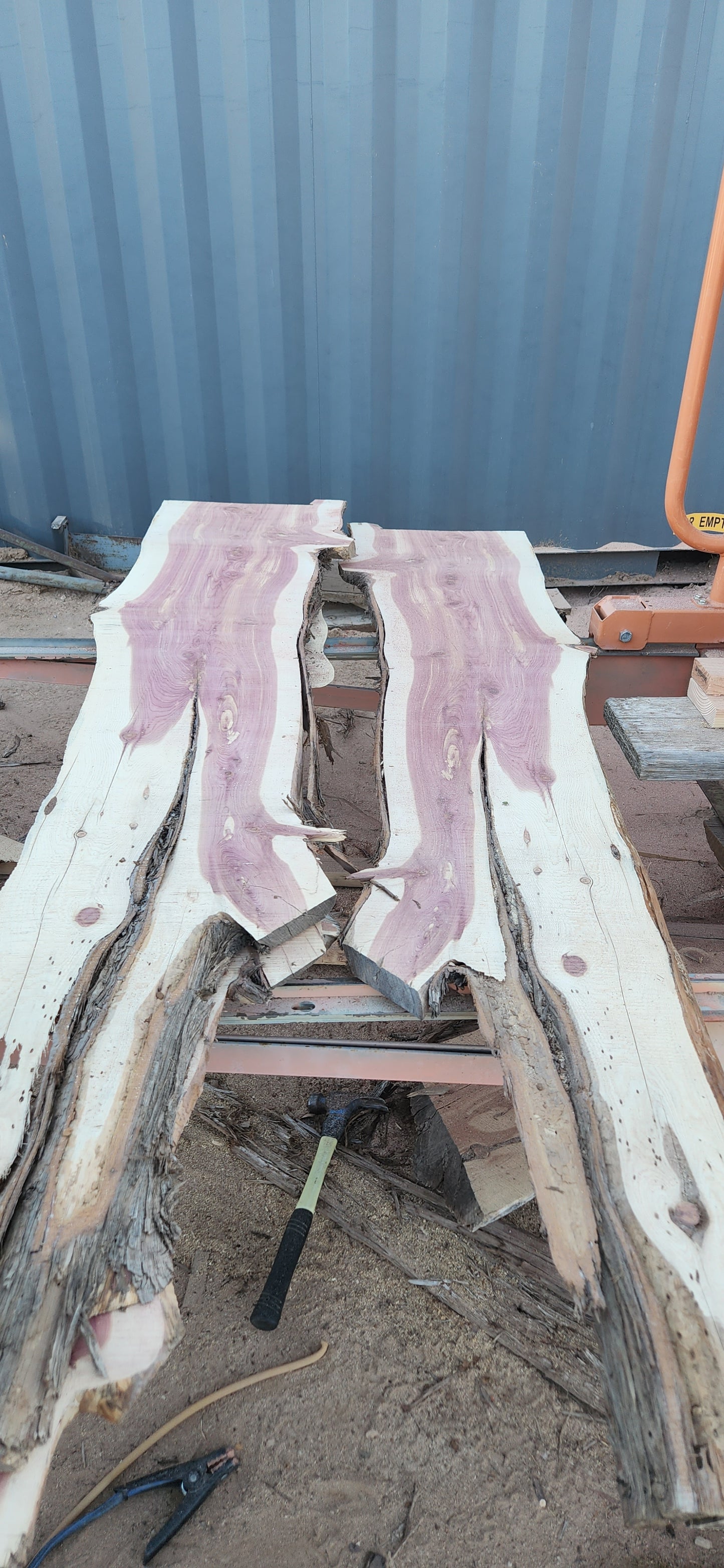 Red cedar slabs