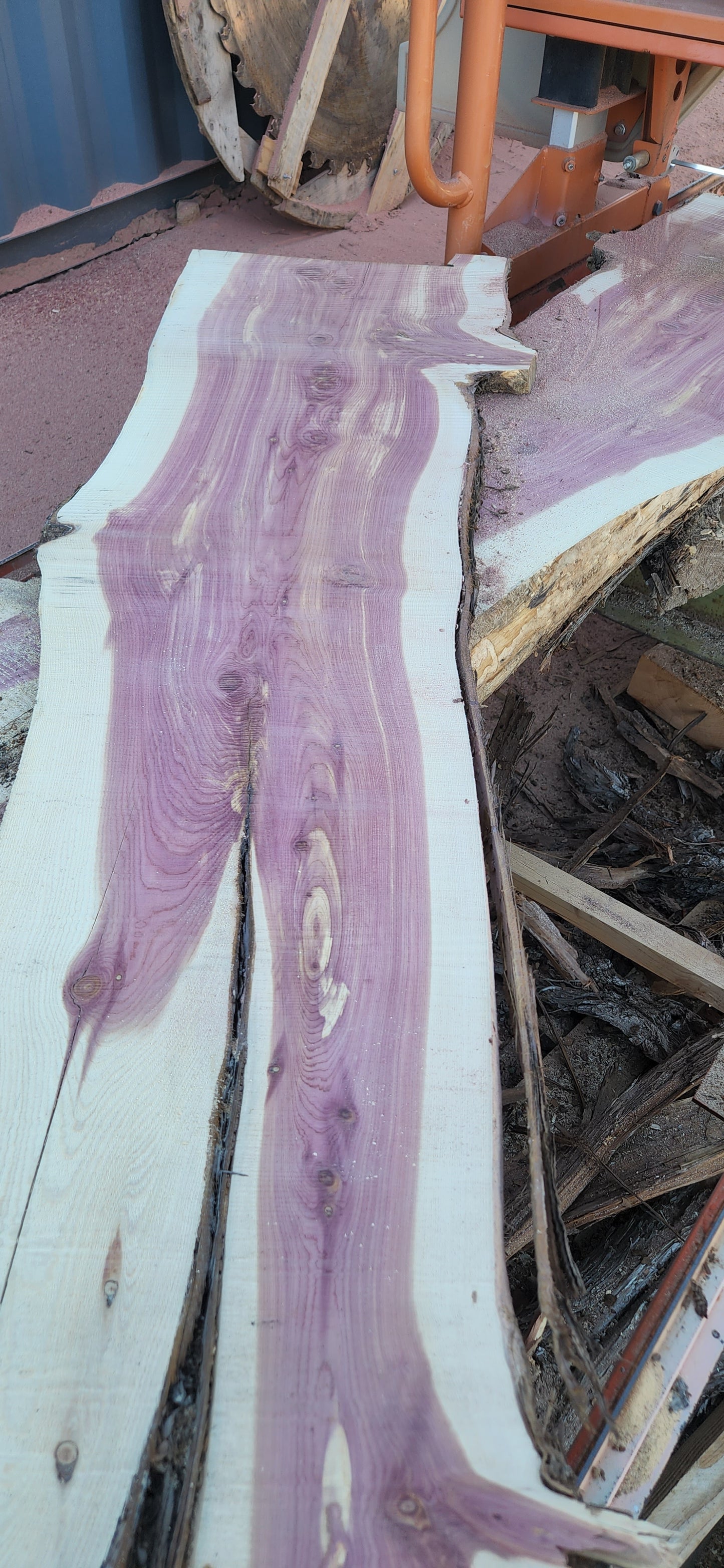 Red cedar slabs